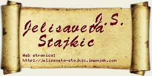Jelisaveta Stajkić vizit kartica